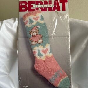 Bernat Knitted Stocking Baby Bear Kit W00620 Craft Needlework Teddy New Sealed